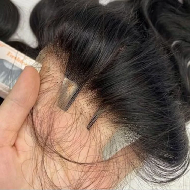 

Pre Plucked 13x4 Transparent Lace Frontal Natural Hair Line Bleached Knots 4x4 Lace Closure For Women Straight Hair