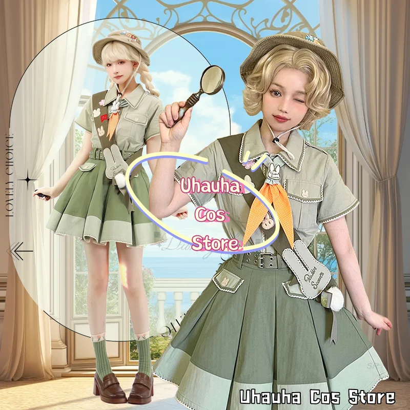 

Новое весеннее платье Лолиты с кроликами, японская зеленая рубашка с коротким рукавом, юбка с высокой талией и шорты для девочек, женский милый костюм