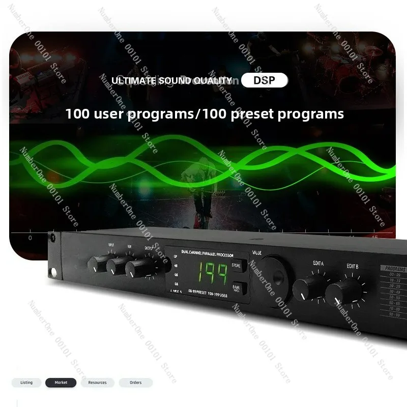 Cross-border factory direct sales Microverb4 dual-channel professional digital effects device outdoor performance stereo