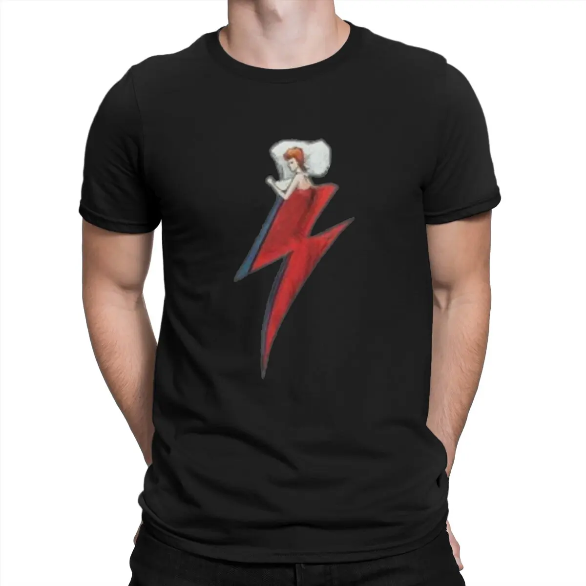 Cool Cool B-Bowie Creative TShirt for Men Sleeping Round Collar Pure Cotton T Shirt Hip Hop Birthday Gifts OutdoorWear