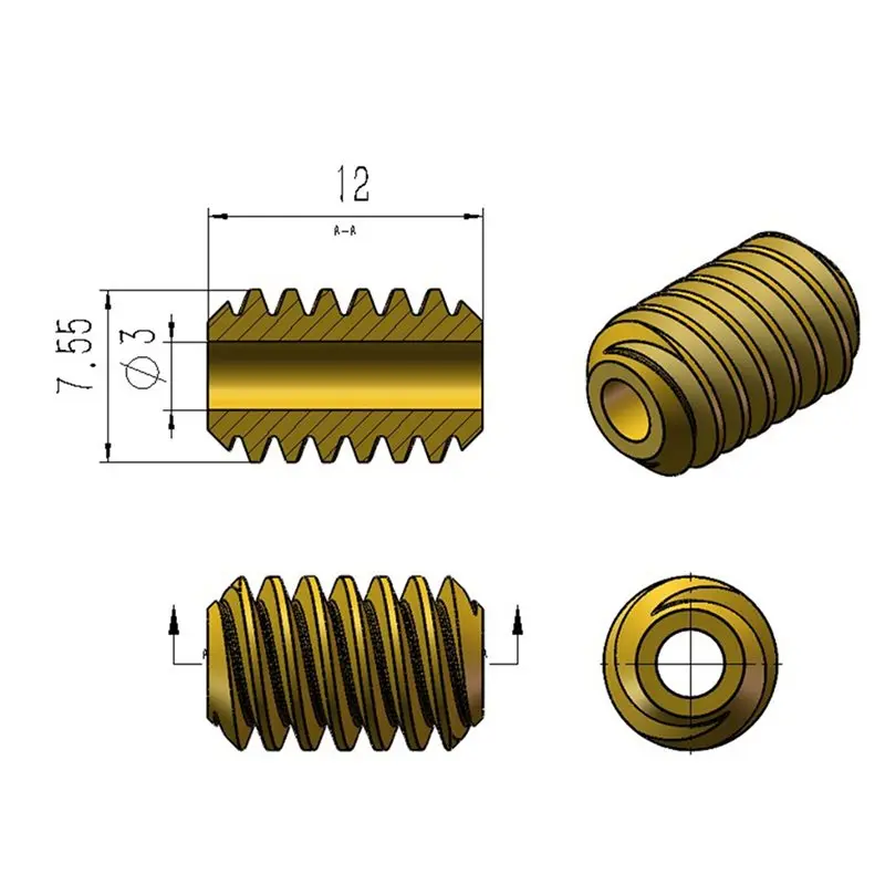 A68P-5840-31ZY Worm Gear Motor Gears All Steel Pinion Small Modulus Gear Self-Locking,Gear Motor Matching Gears