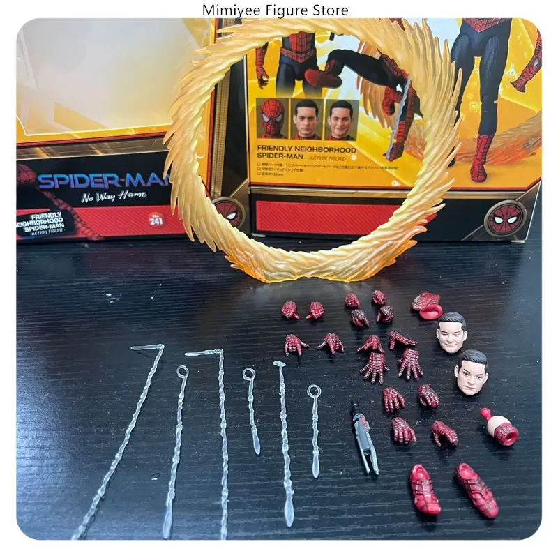 ​ ​ 15.5cm 스파이더맨 히어로 레드 블루 슈트 관절형 PVC 액션 피규어 스태츄 데스크탑 장식 선물 ​