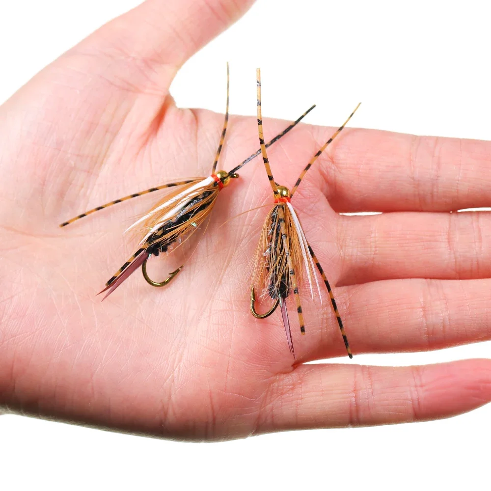 Vtwins Ninfa Stonefly mojada con púas para salmón – atado de moscas - imagen 2