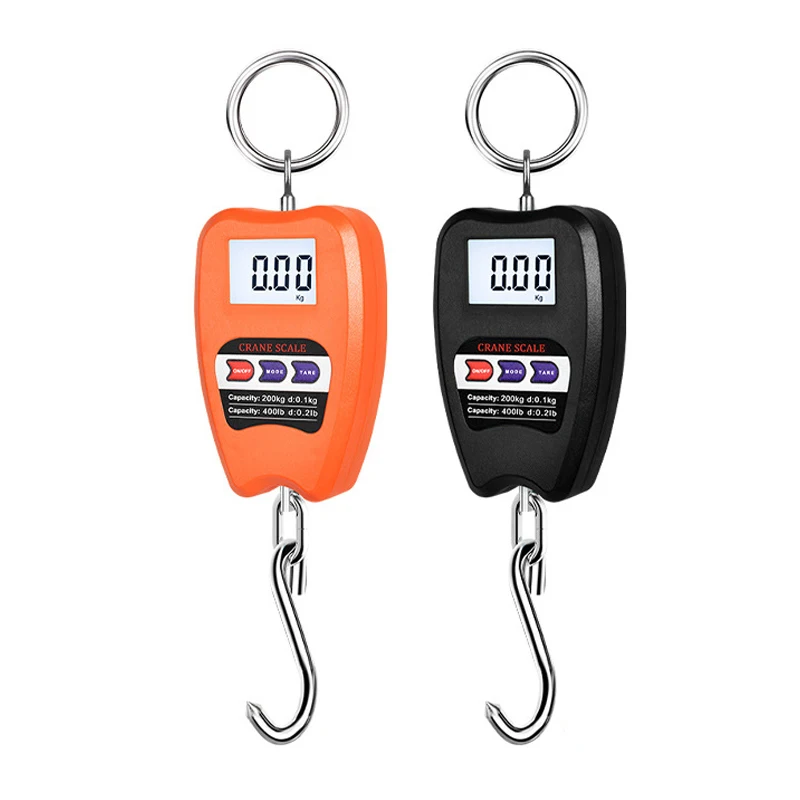 Mini Crane Scale 200Kg Digital Hanging Scale with 0.05Kg Accurate Sensors Portable Digital Luggage Hook Scales for Farm Hunting