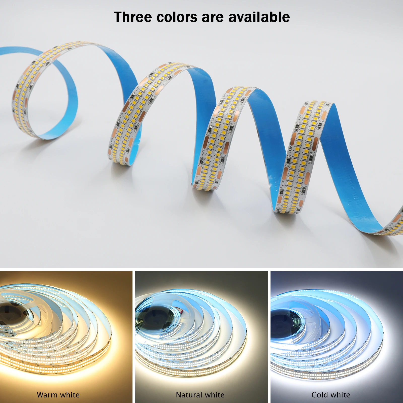 5M 1200LEDs LED Strip 12V High Brightness 624/480LEDs/m Double Row Flexible LED Tape Ribbon SMD 2835 2025 Waterproof White Light