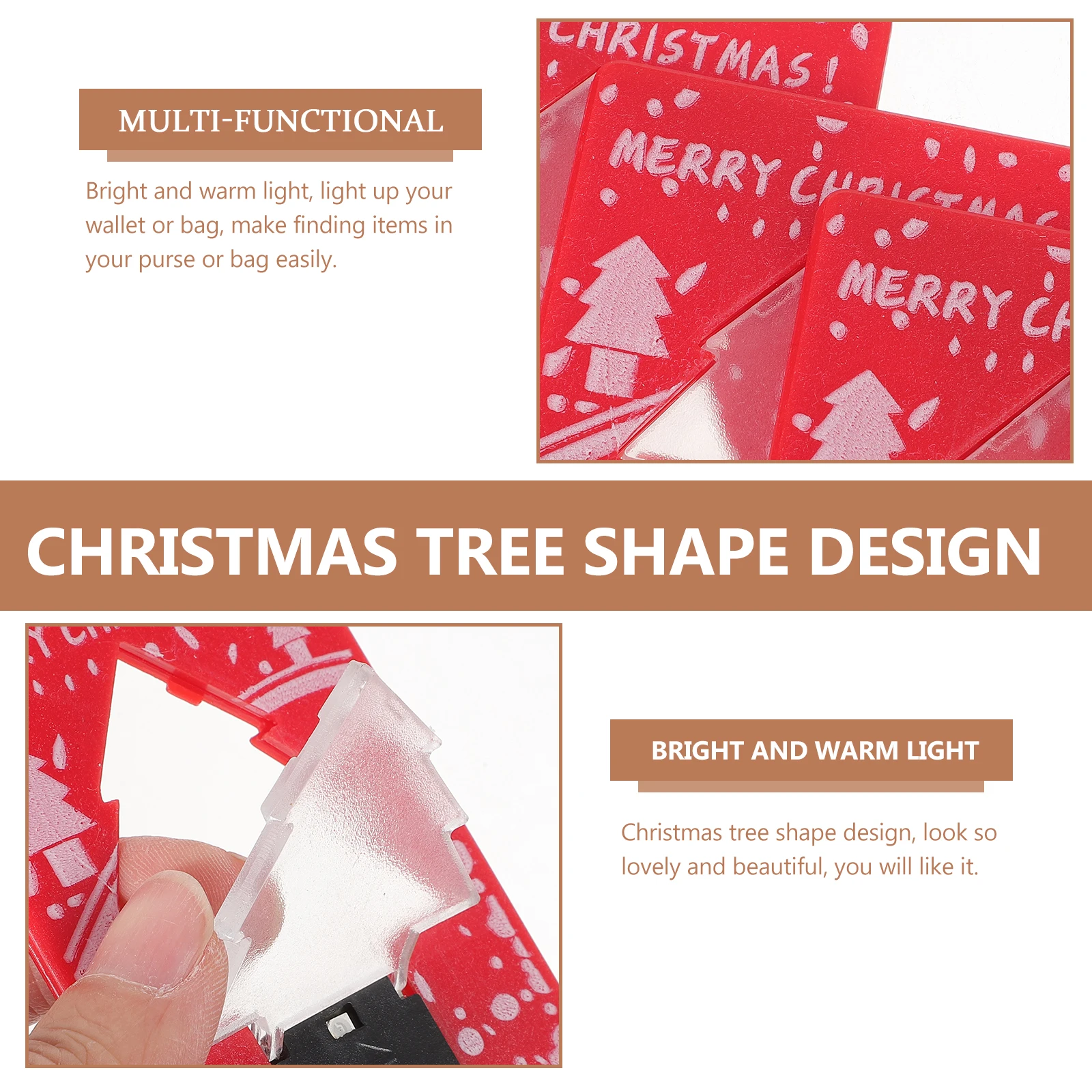 

10 Pcs Mini LED Decorative Lights Wallet Credit Card Lamp Portable Button