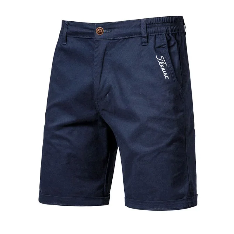 Summer New Luxury Brand Golf Shorts Solid Color High Quality Casual Business Social Stretch Waist Men\'s Shorts Beach Shorts