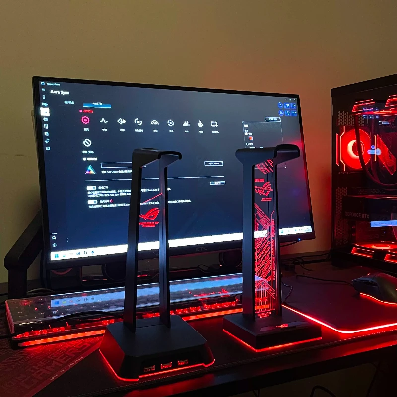 RGB Gaming Headphone Stand wit - Desk Setup Headphone Stand 评论和价格