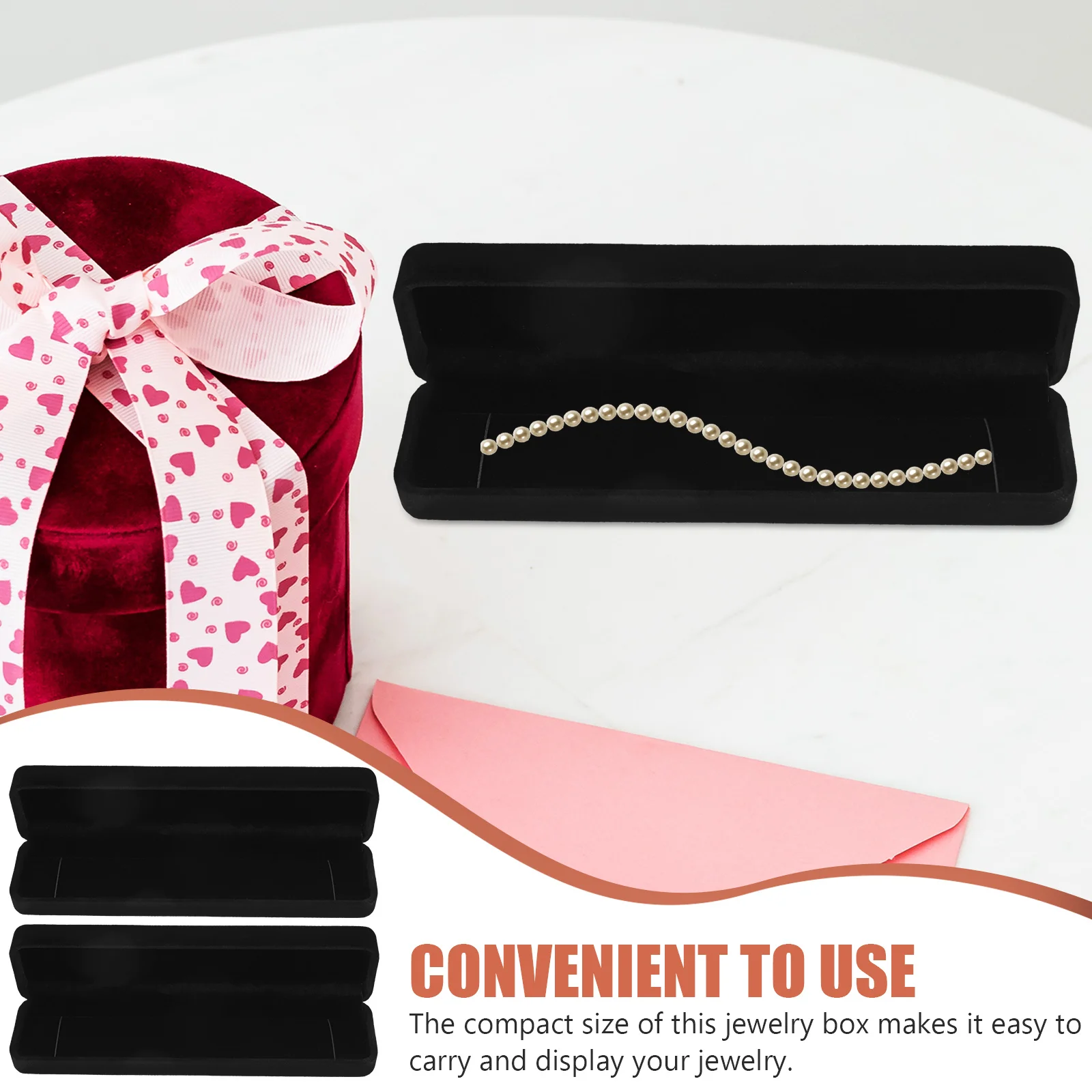 

4Pcs Small Jewelry Boxes Gift Boxes Set Ring Necklace Bracelet Storage Organizer Compact Jewelry Holder for Gifts