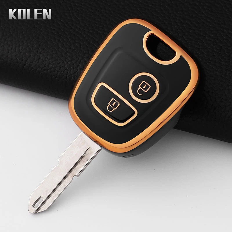 TPU Car Key Case Cover Shell For Peugeot 106 107 206 207 307 for Citroen C1 C2 C3 C4 XSARA PICASSO for Toyota AYGO Key Protector