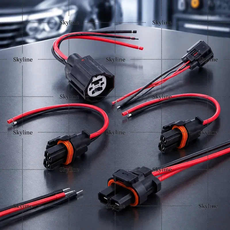 3Pcs Radiator Cooling Fan Control Module Connector Plug Wiring Harness Fit For Lincoln Mks Ford Galaxy Land Rover Lr2 Volvo