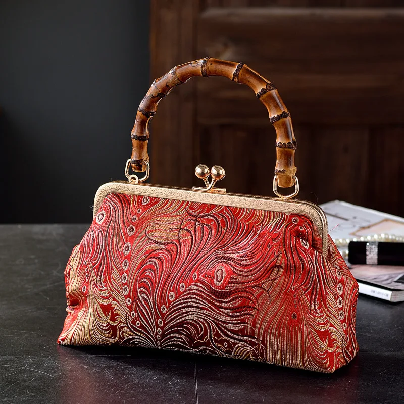 

Бамбуковая сумка Cheongsam, сумка для китайского новогоднего собрания, сумка для ежегодной встречи