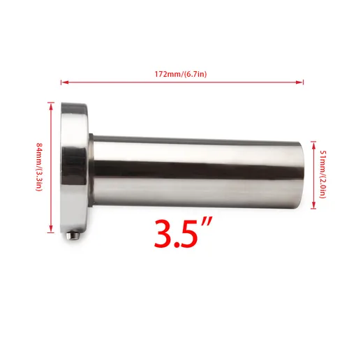 Imagen 2 del producto Silenciador de escape Universal de acero inoxidable para coche, aleación de aluminio, redondo, extraíble, plateado, 3,5 ""/4""/4,5 "", gran oferta