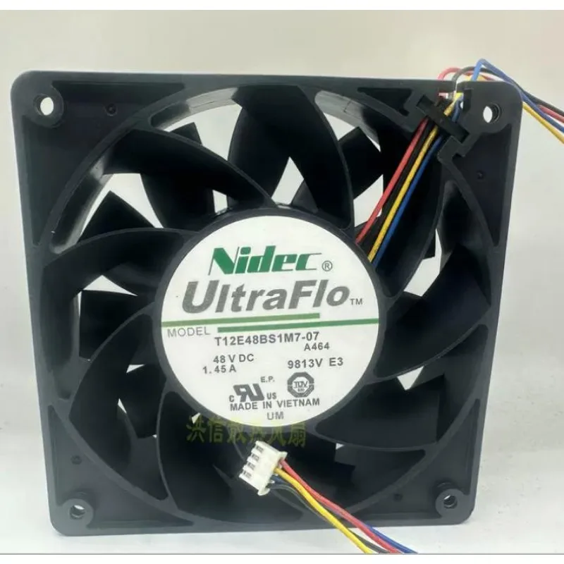 Original New Fan T12E48BS1M7-07 A464 48V DC 1.45A 4-wire Control Cooling Fan Fan