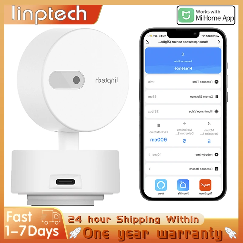 Youpin Linptech ES1 Human Body Presence Sensor Bluetooth Detector Smart Human body Exists Sensor Smart Home For Xiaomi Mijia APP