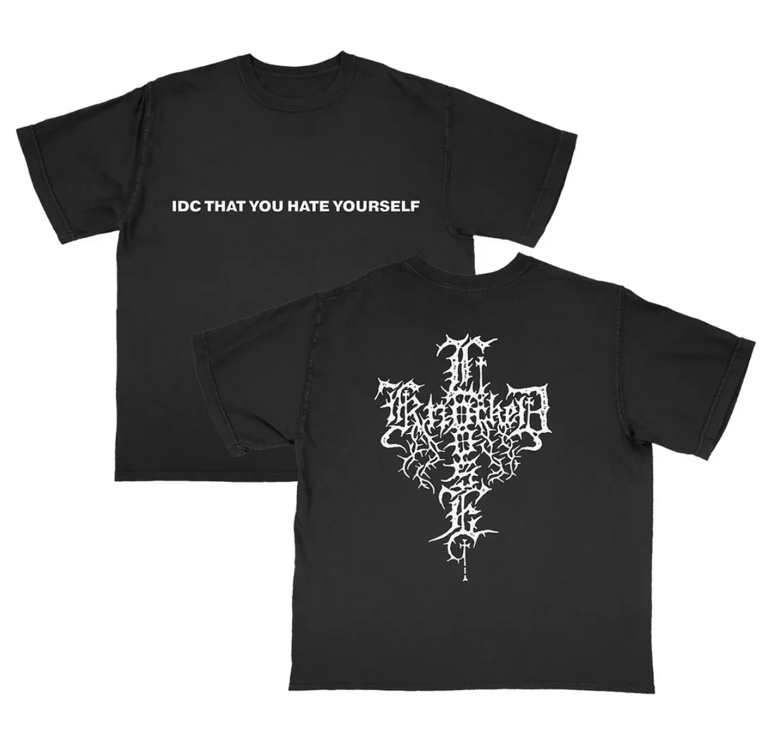 Knocked Loose Unisex T‑Shirt,retro Halftone Portrait Slogan Double Side Graphic Print,edgy Hardcore Aesthetic Casual Street