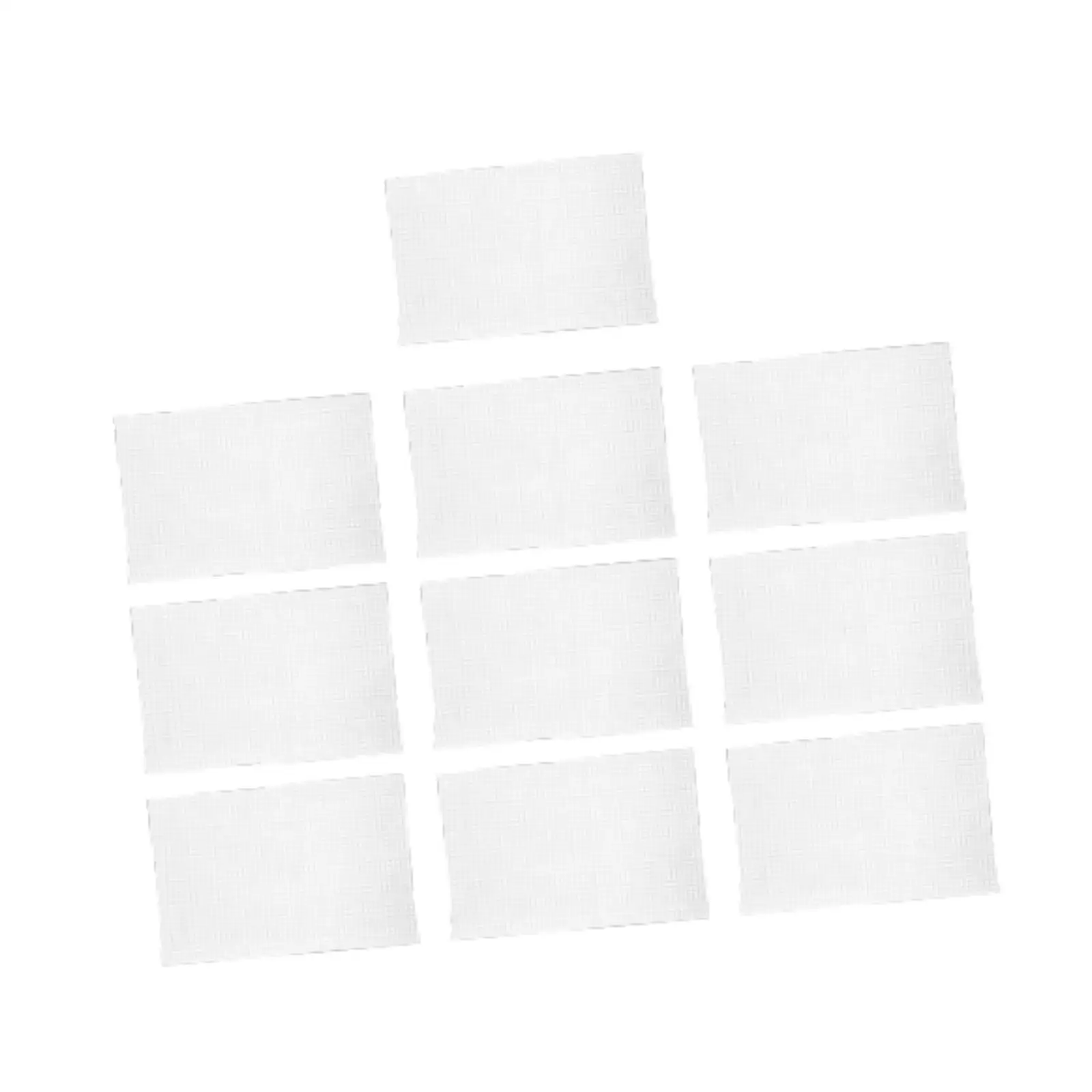 

10 шт. сетчатые холщовые листы, практичные сетчатые листы, изготовление пряжи, изготовление белых сетчатых сумок для вышивки