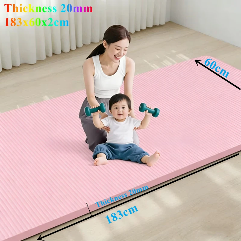 

183x60cm Yoga And Pilates Gymnastics Equipment 20MM Thick Yoga Mats Anti-slip Sport Fitness Mat Blanket For Exercise Mat Fitness