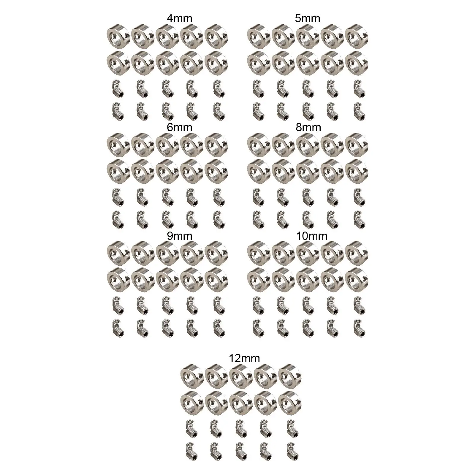 Stainless Steel Position Limiter Bits Depth Stop Collar Set Screw Locking Shaft Guide for Manufacturing Use