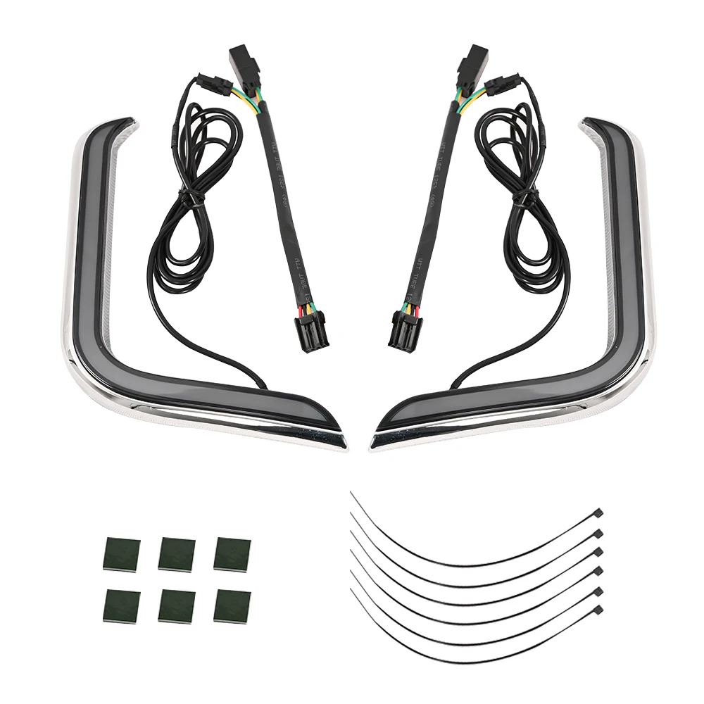 

Motorcycle Parts LED Turn Signal Light Fairing Lower Grills For Harley Touring Street Electra Glide Road Glide 1996-2013