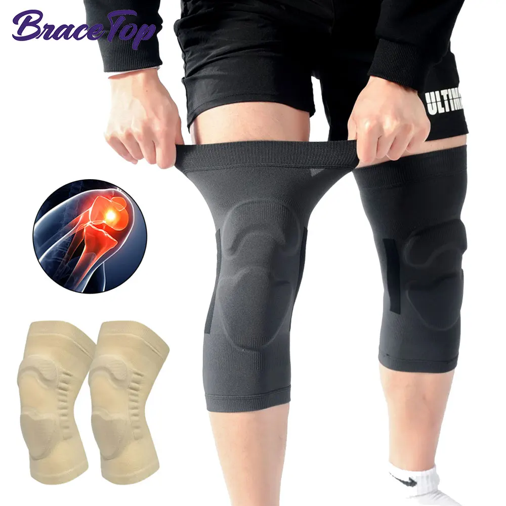 1 Pair Sports Knee Support Sleeves, Knee Brace with Patella Gel Pads, Knee Braces for Knee Pain Arthritis Meniscus Tear Relief