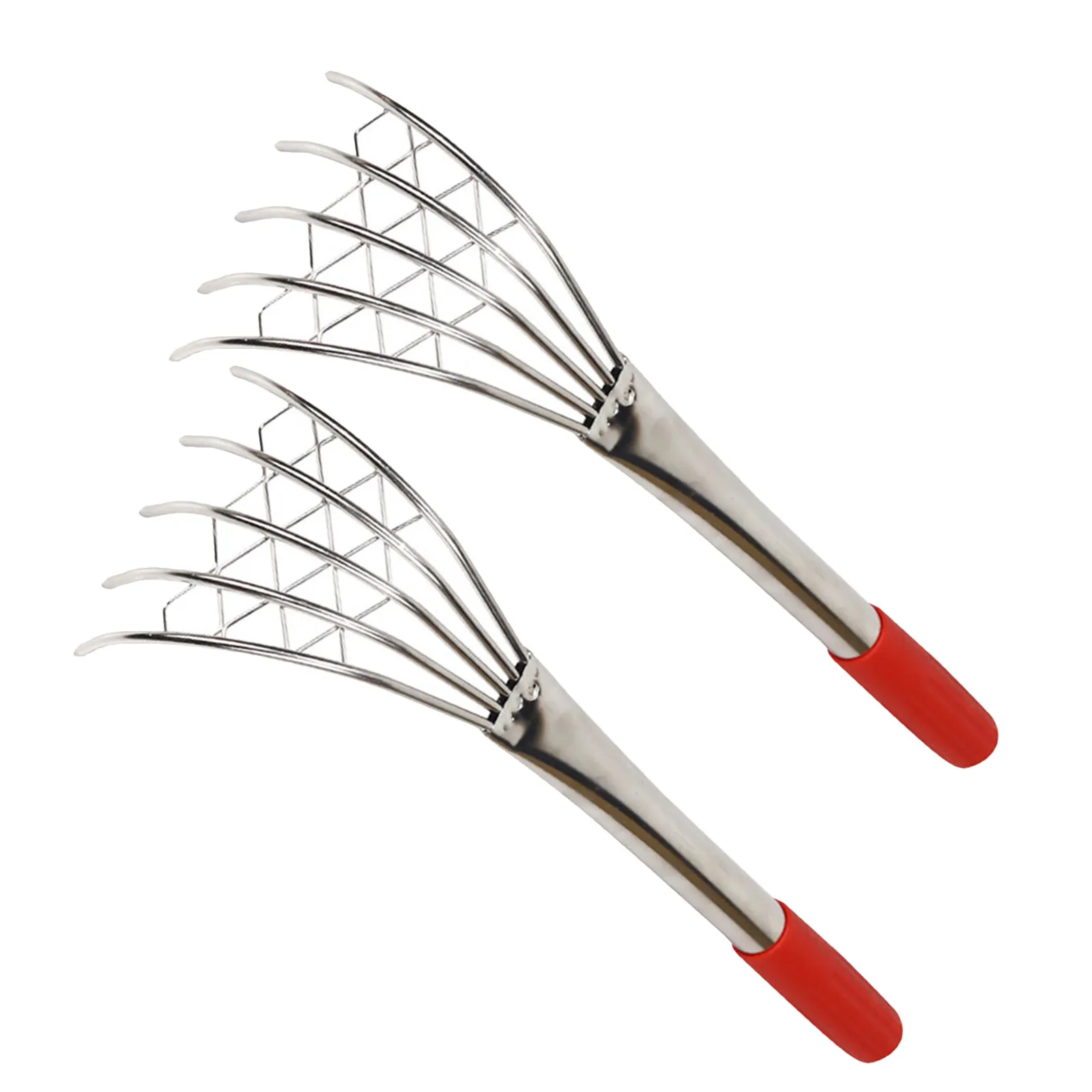 2pcs Stainless Steel Clam Rake Claw Hand Tool Beach Claw Digger For Seafood Harvesting Digging Clams Oysters Shellfish On Beach