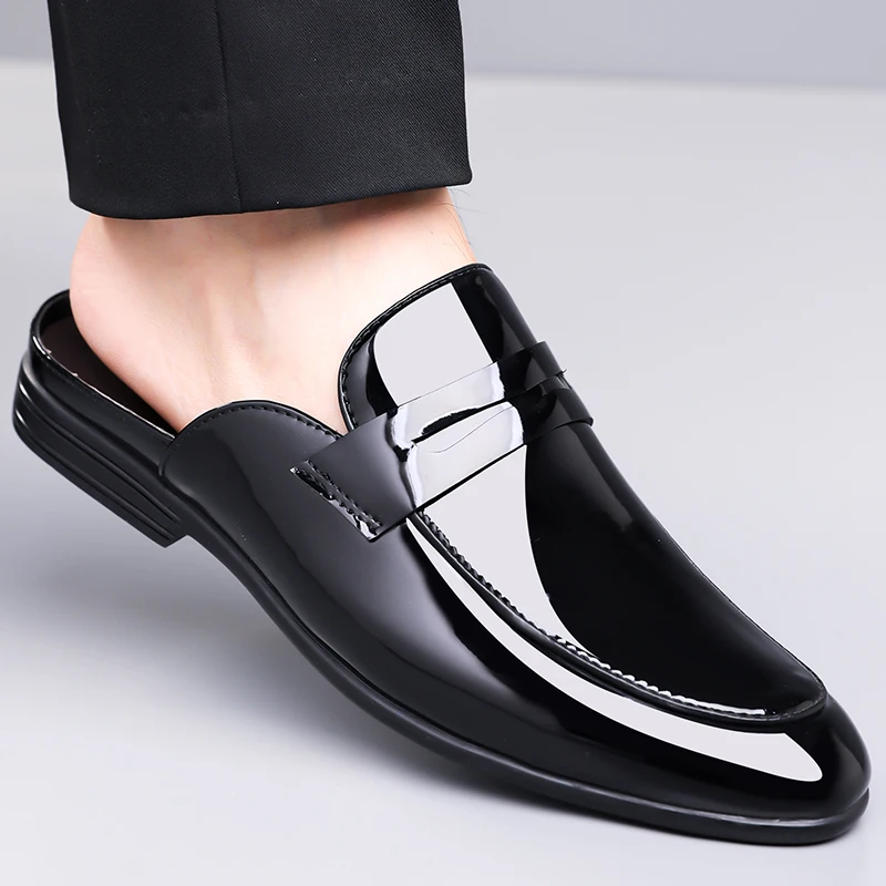 

Jumpmore Fashion Leather shoes half-slip leather shoes Men Loafers Size 38-4