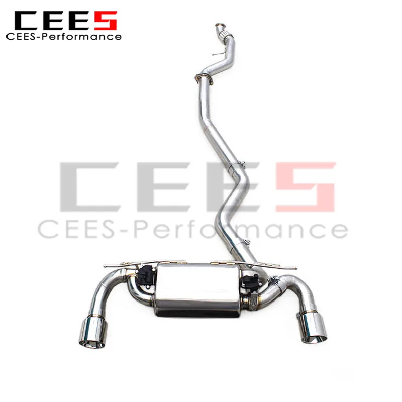 

CEES клапанная выхлопная система для BMW M135/M135i N55 3.0T 2013-2016, выхлопная труба из нержавеющей стали, высокопроизводительная выхлопная система автомобиля