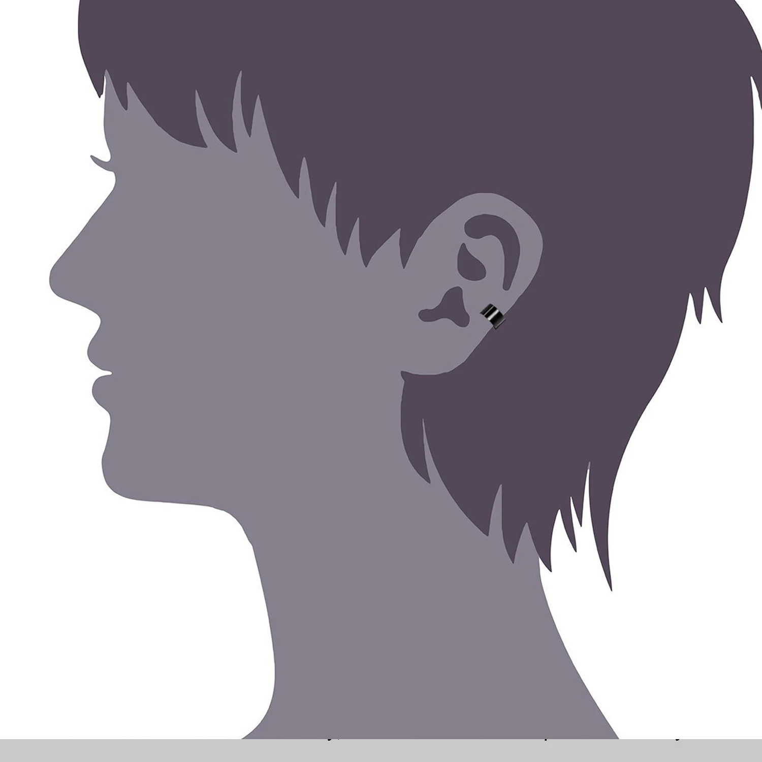 2pcs Unisex Punk Fashion Stainless Steel Ear Cuff Ear Clip Non-Piercing Clip On Earrings for Men and Women Daily Wear Jewelry