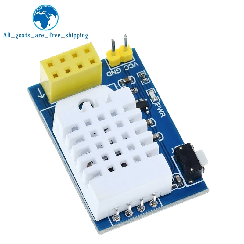 TZT DHT22 AM2302 Temperature Humidity Sensor Wireless Module ESP8266 WIFI interface Board ESP8266 ESP-01/01S Adapter Replace