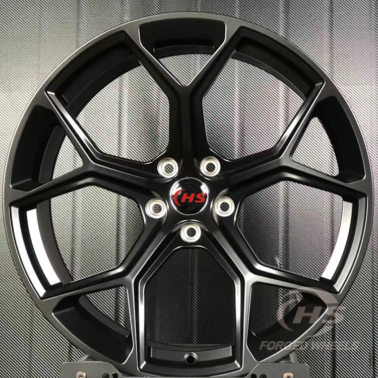 18 19 20Inch 5x112 Custom Five Spoke Matte Black Forged Wheels Rims for  A6 S6 A7 S7 RS5 RS6 RS7 Q7 Q8 SQ8