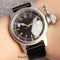 Tandorio Frogman Automatic Watch for Men Vintage Domed Sapphire Crystal NH35 Movement Date Sandblasted 200m Waterproof 36mm