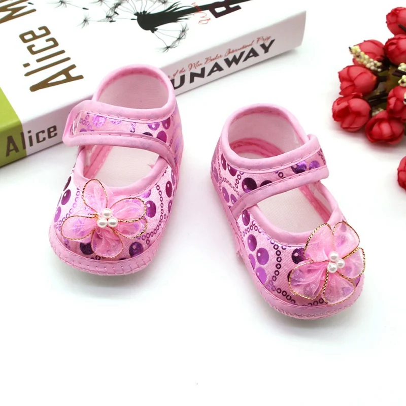 Autumn Spring Baby Girl Shoes Floral Printed Cotton First Walkers  Newborn Soft Sole Casual Toddler Shoes 0-18M