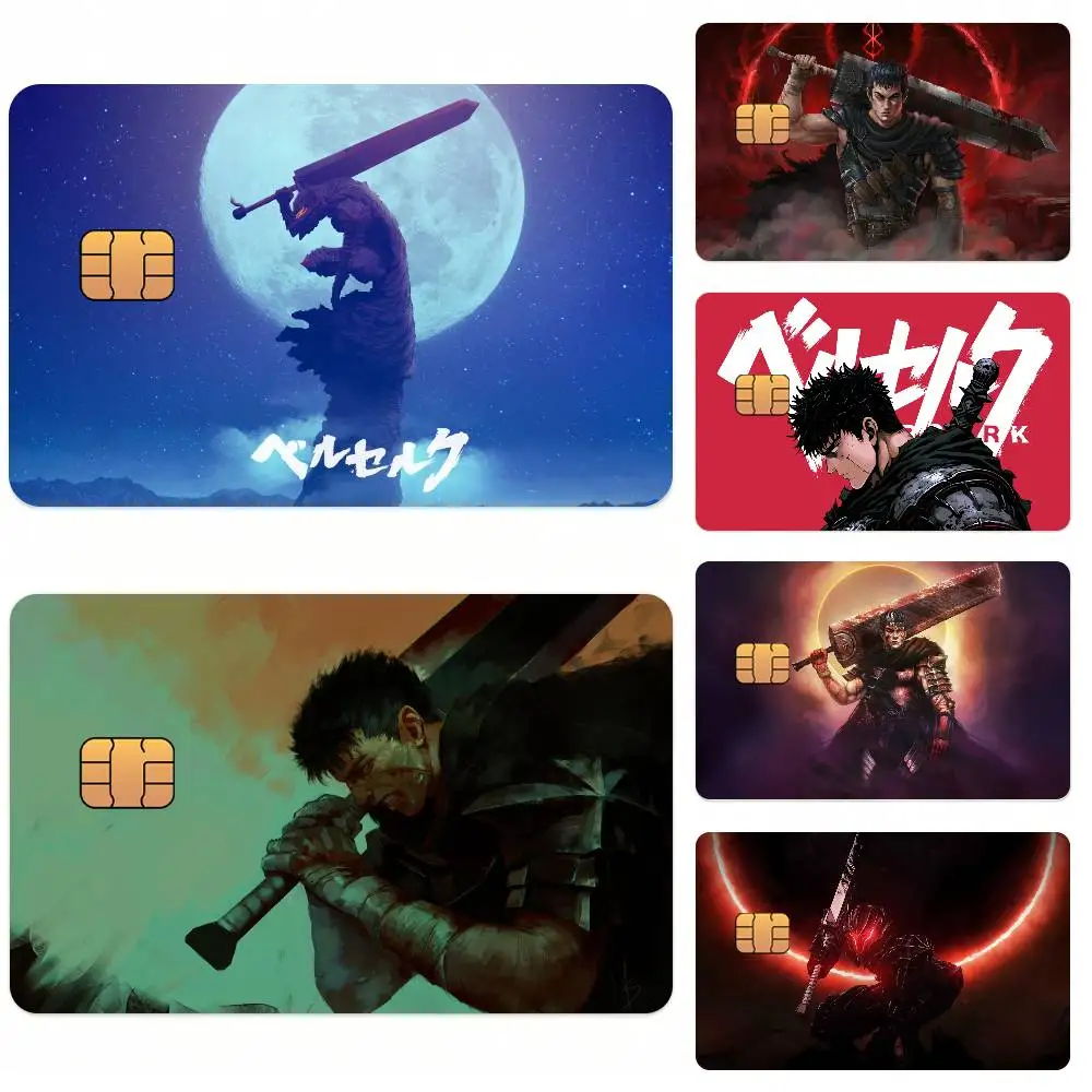 Comics B-BerserK-K Card Stickers for Bank Access Protective Waterproof Film Cover Sticker Surprise Gift