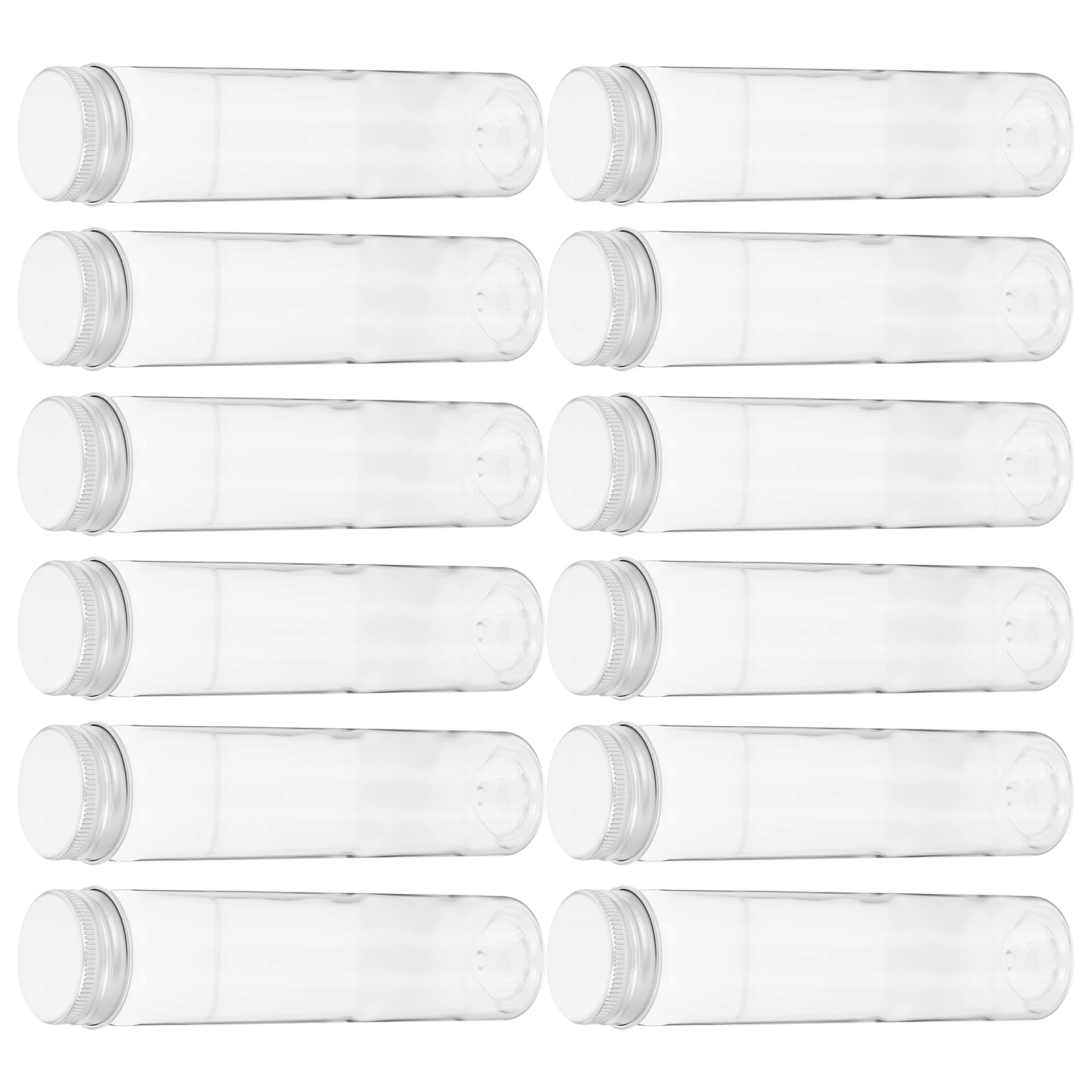 

16 Pcs Plastic Test Tube Sample Vials Empty Tubes Small Liquid Containers Screw Cap with Caps
