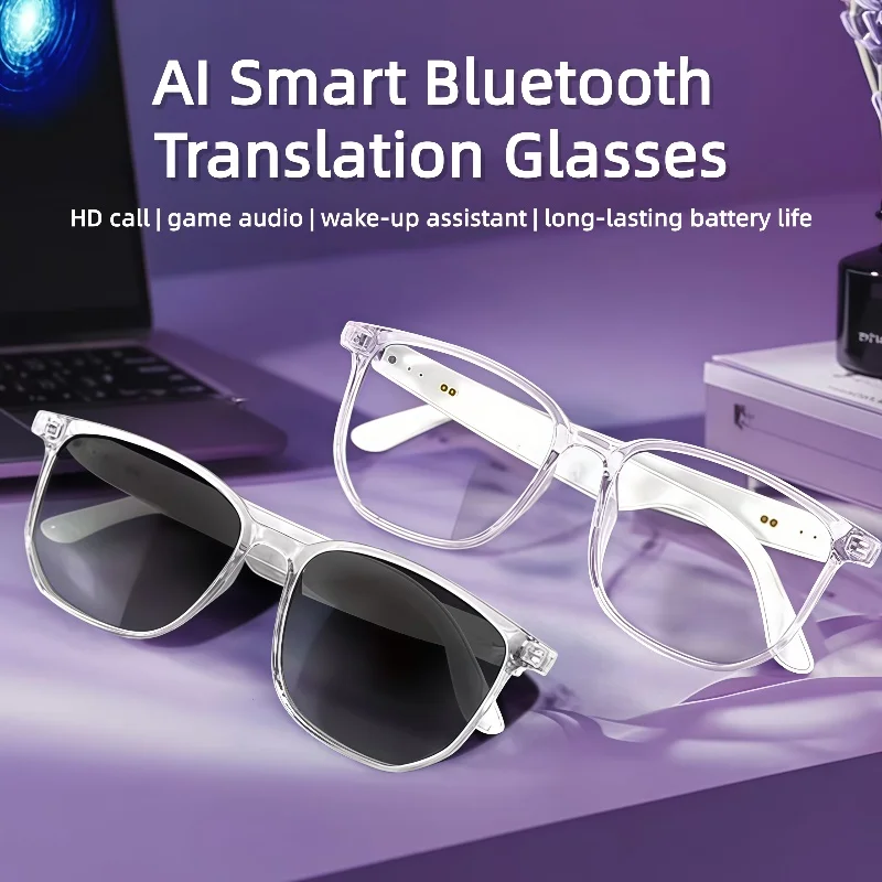 

GS03 AI Smart Glasses Intelligent Translation Wireless Bluetooth Glasses Real-time Simultaneous Interpretation Headset