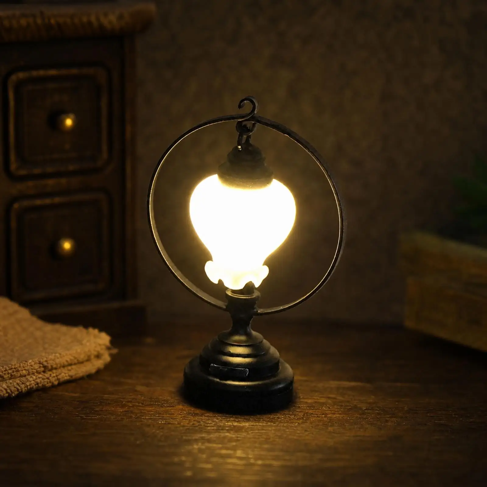 Miniature Room Ceiling Light Alloy Lamp for Dollhouse Model Display Tiny Fixture Cozy Scene Decor