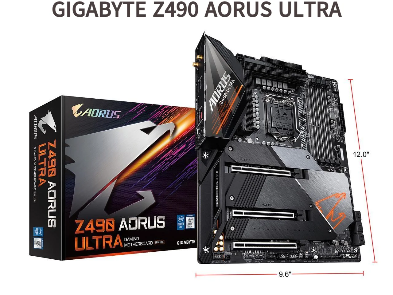 GIGABYTE Z490 AORUS ULTRA LGA1200 Intel Z490 ATX Gaming Motherboards with Triple M.2 SATA 6Gb/s USB 3.2 Gen 2 WIFI 6 2.5 GbE LAN