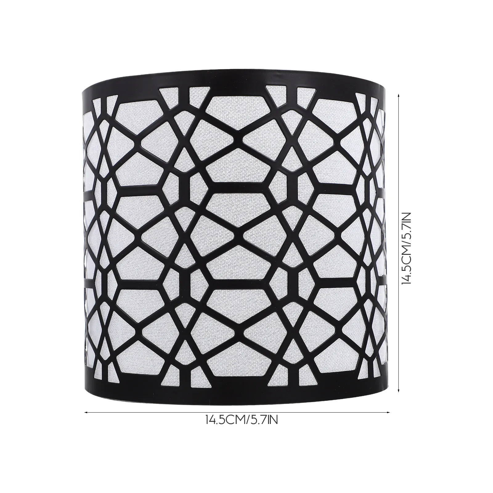 Iron Hollow Pattern Lampshade Decorative Art Pendant Lamp Cover for Ceiling Light Dining Room Black Light Fixture Home