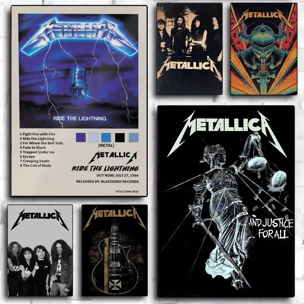 M-METALLICA Classics Band Classic Movie Posters Fancy Wall Sticker For Living Room Bar Decoration Room Wall Decor