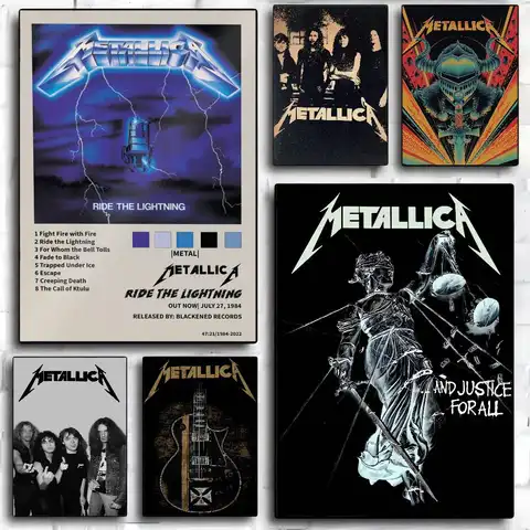 M-METALLICA Classics Band Classic Movie Posters Fancy Wall Sticker For Living Room Bar Decoration Room Wall Decor