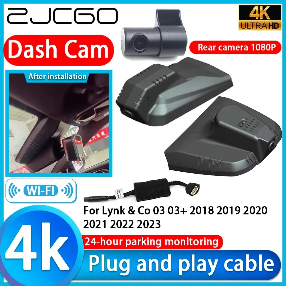 ZJCGO for Lynk & Co 03 03+ 2018 2019 2020 2021 2022 2023 Video Recorder 4K UHD Plug and Play Car DVR Dash Cam Camera