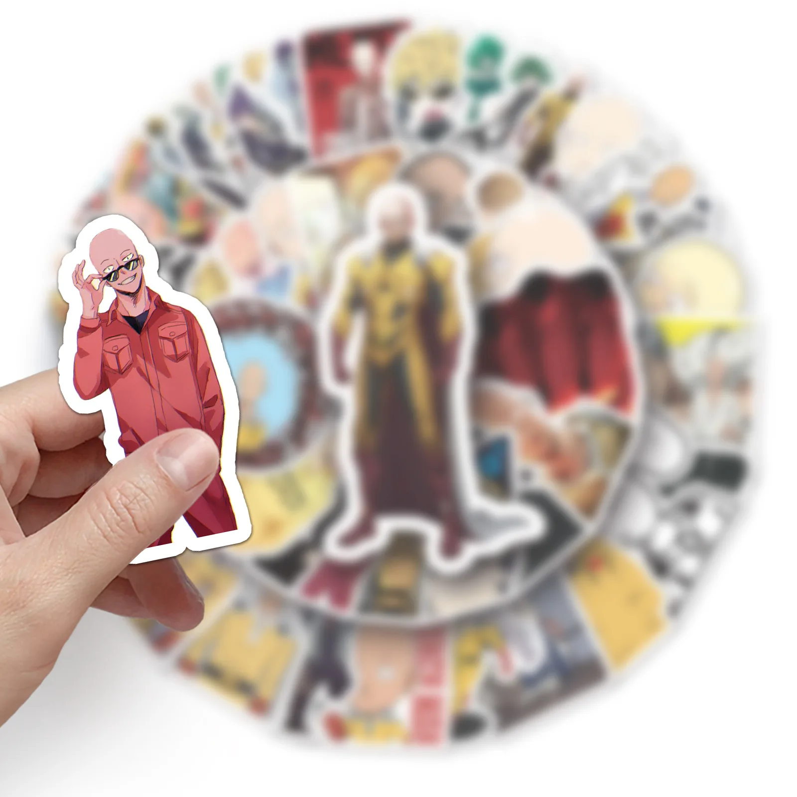 10/30/57Pcs Anime One Punch Man Cartoon Graffiti Decorative Stickers DIY Guitar Phone Water Cup Skateboard Waterproof Stickers