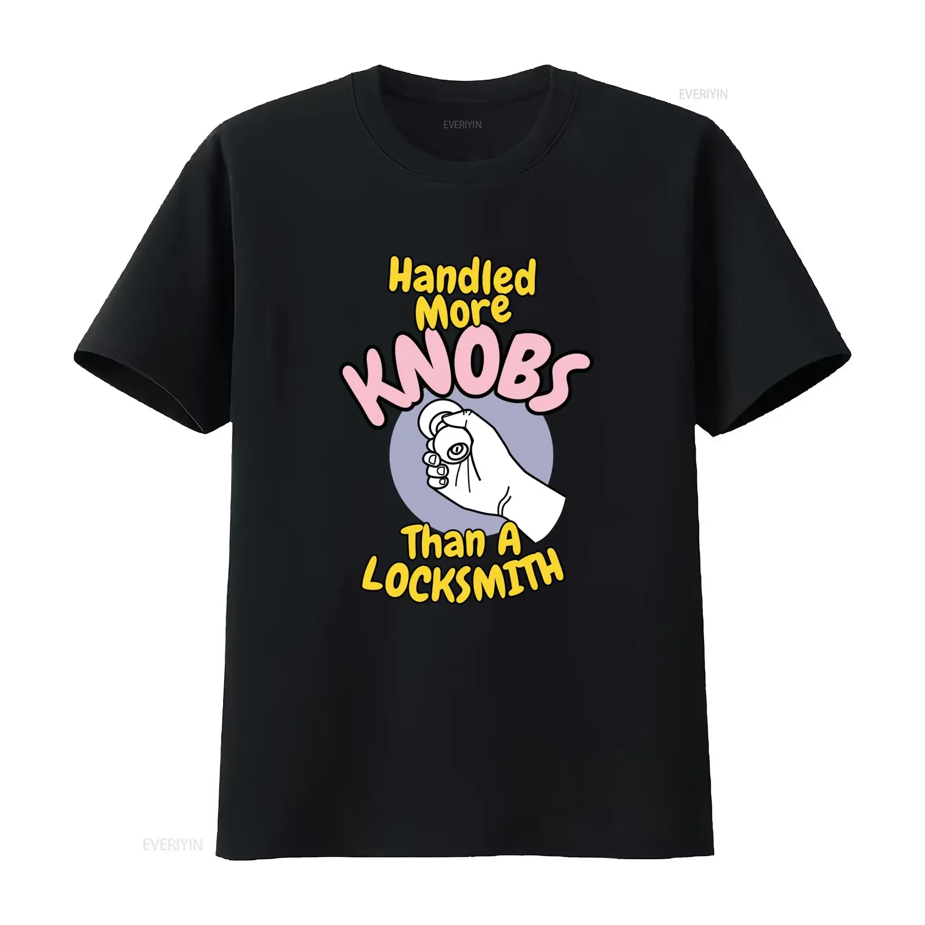 Funny Cartoon Locksmith Sarcastic Meme Print Casual T Shirt vintage Washed Comfortable graphic homme streetwear Versatile