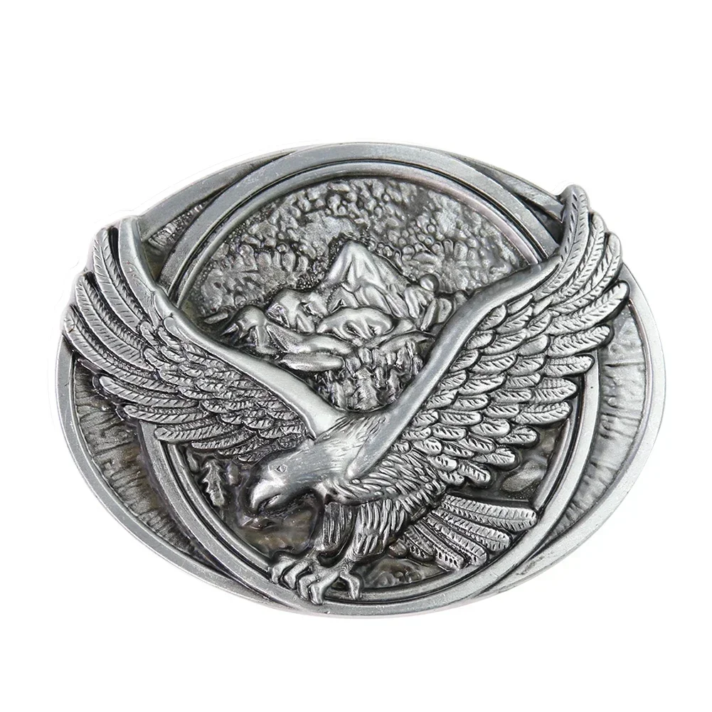 

Animals Flying Eagle Zinc Alloy Belt Buckle Vintage Western Cowboy Belt Components Clasp Punk Rocking Men's Jeans Accessory Gift