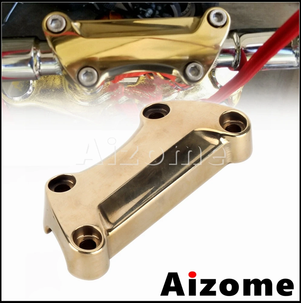 

1pc Brass Motorcycle Risers Top Handlebar Clamp for Harley Dyna Softail Sportster Electra Glide Low Rider Super Glide 1980-2017