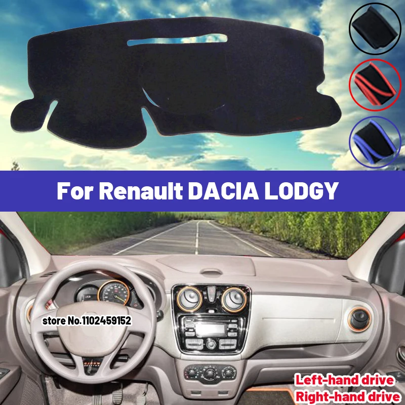 High Quality For Renault DACIA LODGY Car Dashboard Cover Mat Sun Shade Avoid Light Pad Carpets Anti-UV Interior accessories