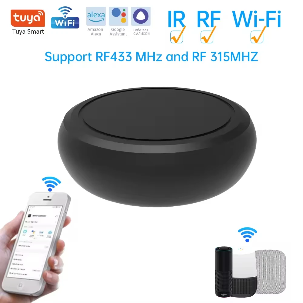

Tuya WIFI air conditioner/Fan/switch/Appliance Universal remote control switch infrared radio frequency Smart Life compatible