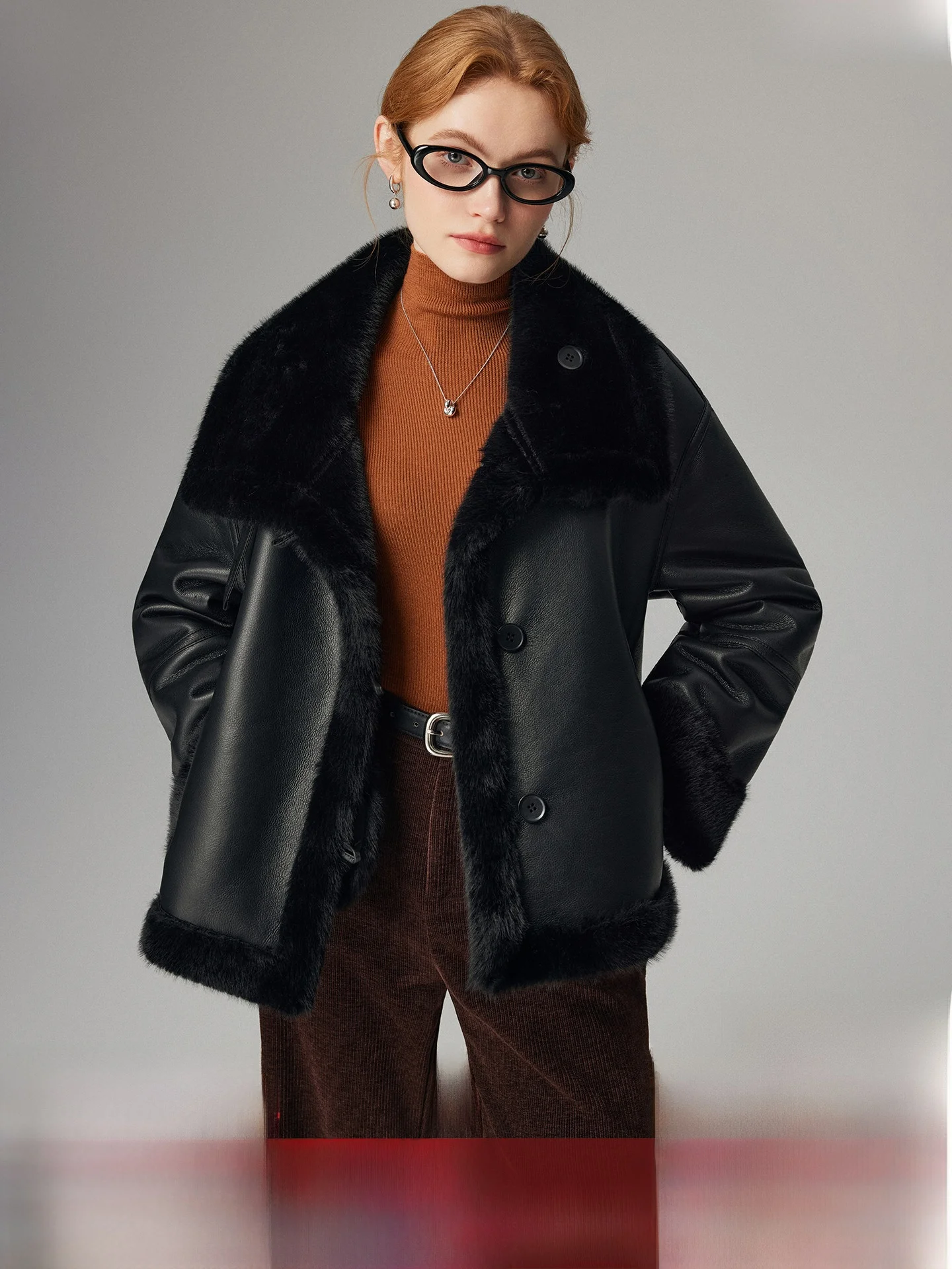 

Double-Sided Wear Motorcycle Sle ort Thiened Gold Mink Velvet Fur Coat Women's Faionable Winter Outerwear Jaet