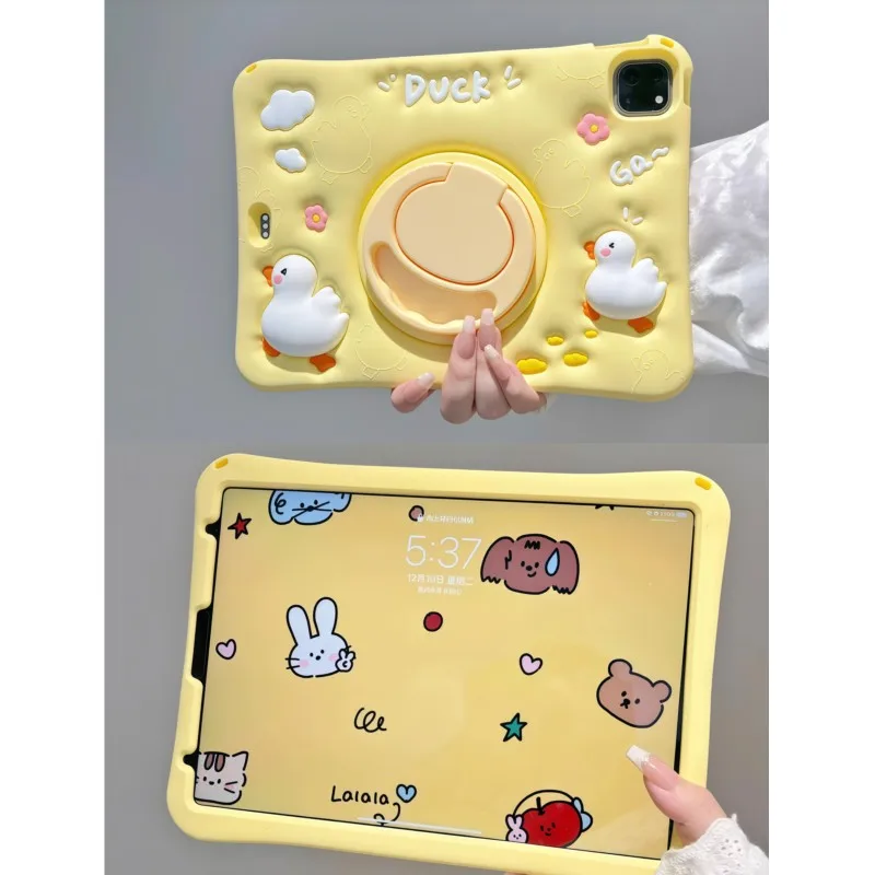 3D Cartoon Cute Kids Case For Huawei Honor Pad 6 7 X6  SE T10 Enjoy 2 10.1in Honor V7 V6 C5 10.4 Silicone Tablet Protective Case